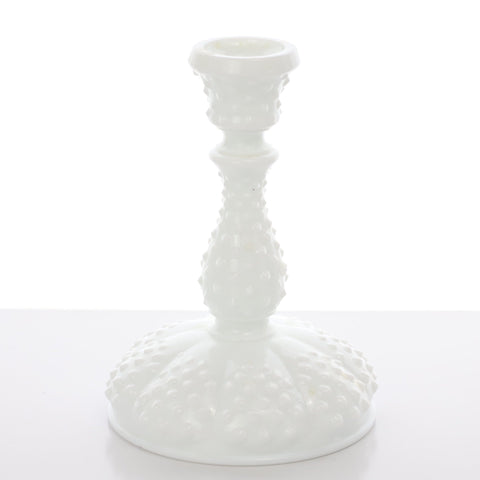 Fenton (USA) hob nail milk glass candleholder Glass Coco Retrotique