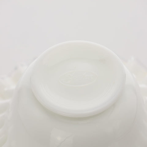 Fenton (USA) milk glass tea cup and saucer Tea and Coffee Service Coco Retrotique