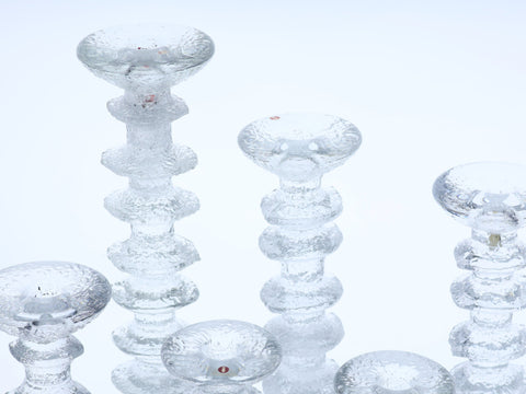 Iittala Festivo Glass Candleholder - Three rings Candle Stick Holder Coco Retrotique