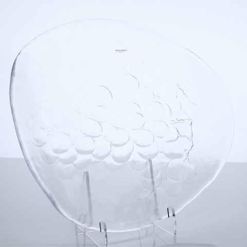 Kosta Boda, Grapes large oval glass serving plate Plate Coco Retrotique