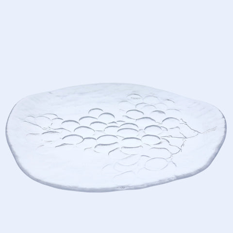 Kosta Boda, Grapes large oval glass serving plate Plate Coco Retrotique