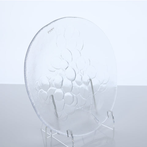 Kosta Boda, Grapes mid size glass serving plate Plate Coco Retrotique