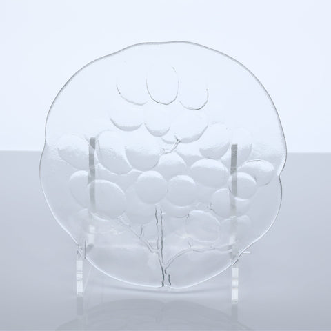 Kosta Boda, Grapes smaller size glass serving plate Coco Retrotique