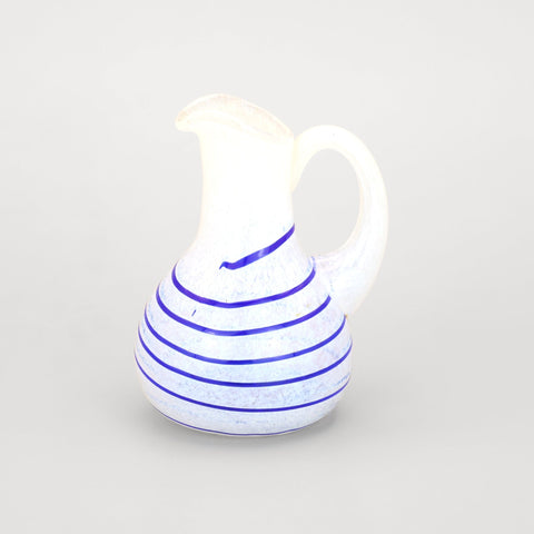 Kosta Boda (Sweden) "Ocean" white with blue mini vase designed by Ulrica Hydman-Vallien Glass Coco Retrotique