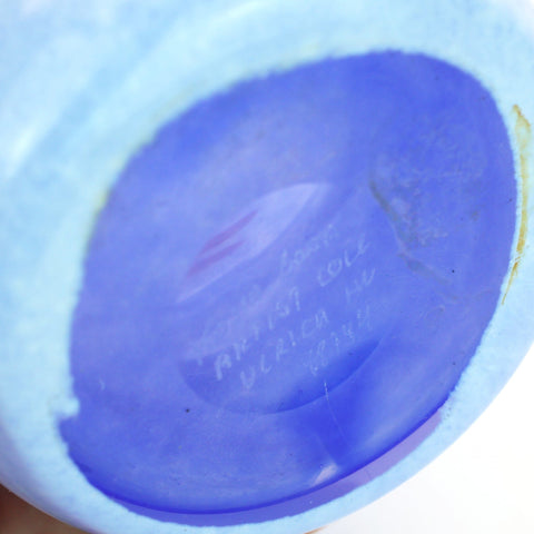 Kosta Boda (Sweden) "Open Minds" blue vase with face designed by Ulrica Hydman-Vallien Glass Coco Retrotique