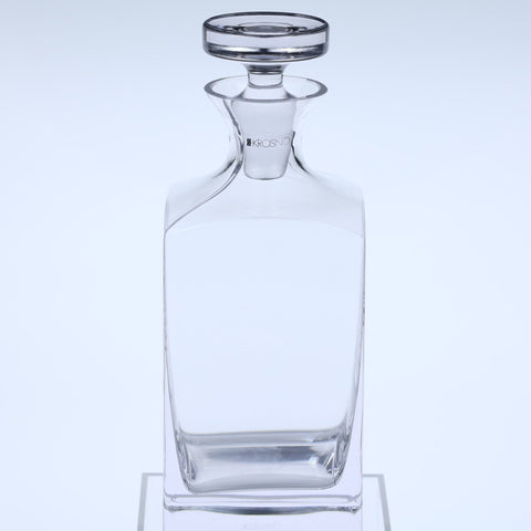 Krosno "Legend" square whiskey decanter or carafe Drinkware and Barware Coco Retrotique