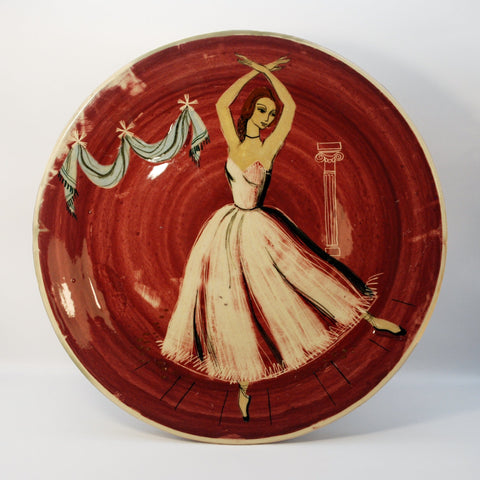 Martin Boyd, large plate - Ballerina in white dress Plate Coco Retrotique