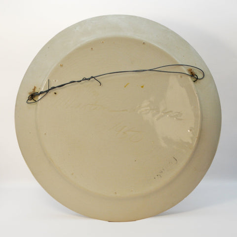 Martin Boyd, large plate - Country scene with lady holding basket Plate Coco Retrotique