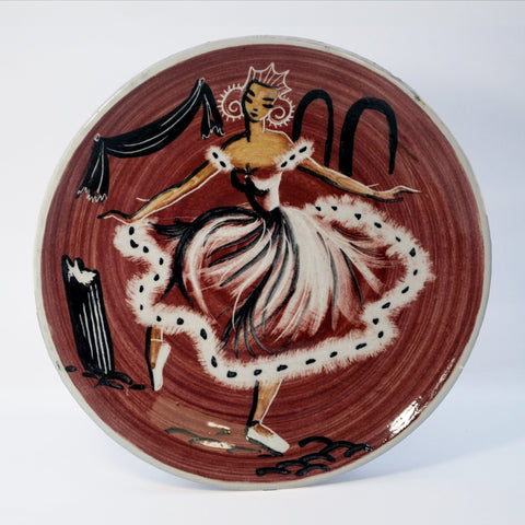 Martin Boyd, medium plate - Ballerina in fur trimmed tutu Plate Coco Retrotique