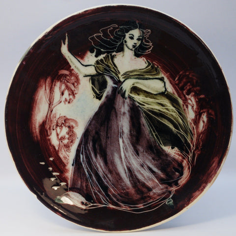 Martin Boyd, medium plate - Dark haired dancer in flowing robes Plate Coco Retrotique