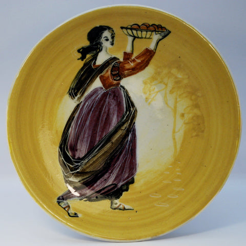 Martin Boyd, medium plate - Girl with bowl of fruit Plate Coco Retrotique