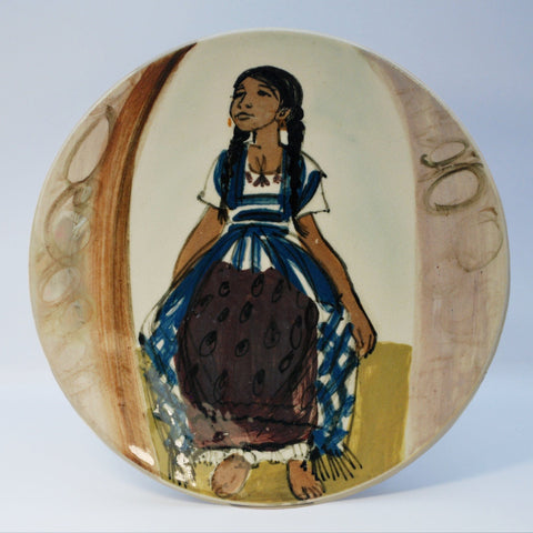 Martin Boyd, medium plate - Mexican girl standing in doorway Plate Coco Retrotique