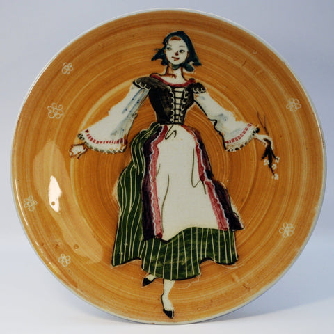 Martin Boyd, medium plate - Milk maid with flowers Plate Coco Retrotique