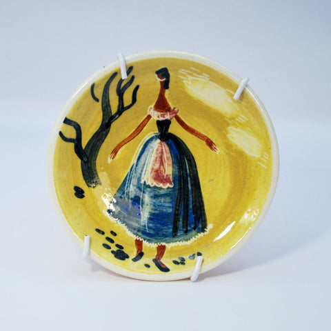 Martin Boyd, small plate - Girl in blue dress Plate Coco Retrotique