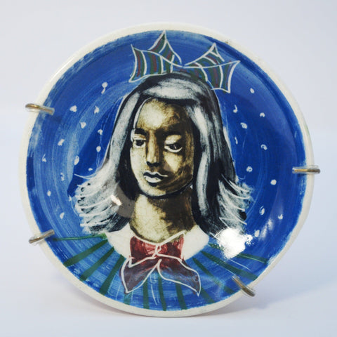 Martin Boyd, small plate - Girl with bow in hair Plate Coco Retrotique