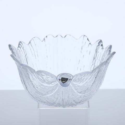 Orrefors (Sweden) "Eden" glass med sized leaf bowl designed by Lars Hellsten 21cm Glass Coco Retrotique