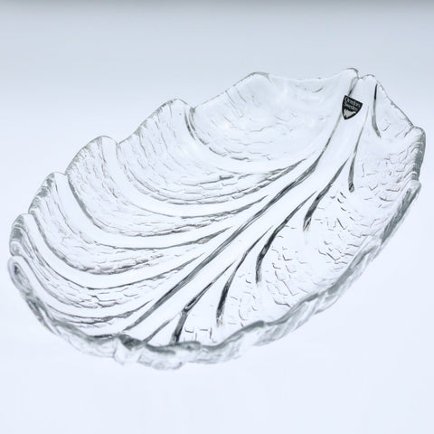 Orrefors Sweden, Eden glass leaf bowl Glass Coco Retrotique