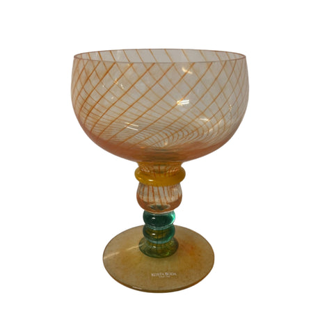 Kosta Boda (Sweden) Fenix series art glass goblet, 16 cm high