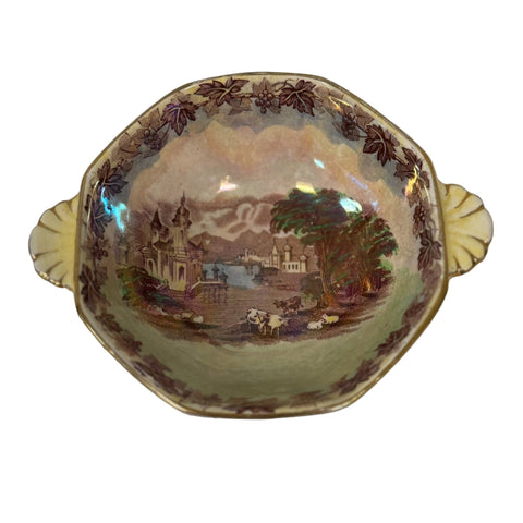 Maling (England) lustre 1930s bowl Venice scene