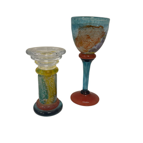 Kosta Boda (Sweden) "Can Can" goblet by Kjell Engman