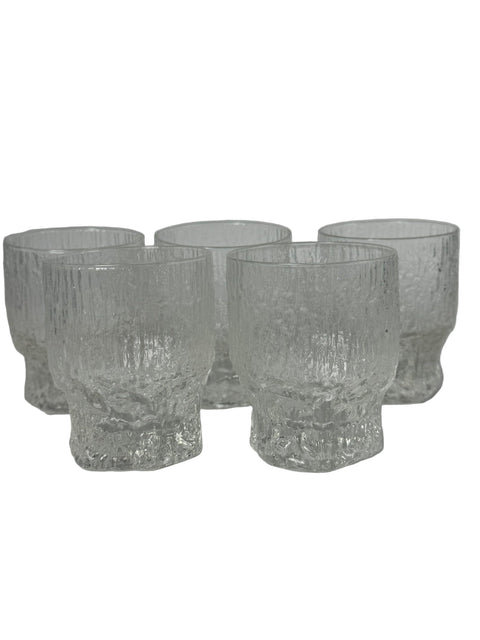 Iittala (Finland) "Aslak" whiskey set of five glasses by Tapio Wirkkala