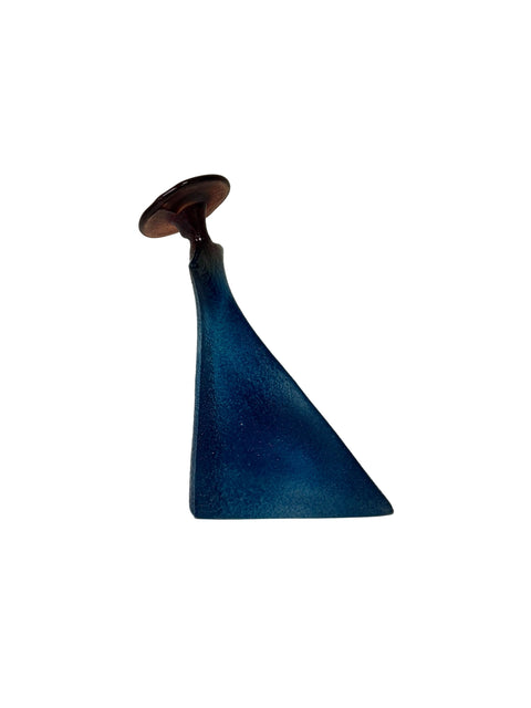 Kosta Boda (Sweden) Kjell Engman Catwalk "Blue Madame" glass figurine 7090555