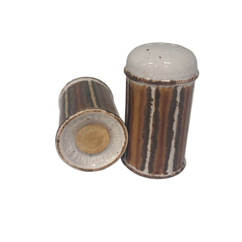 Midwinter (England) Stonehenge Earth Stoneware salt and pepper shakers 70s Design