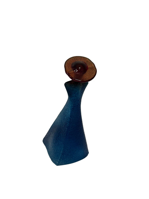 Kosta Boda (Sweden) Kjell Engman Catwalk "Blue Madame" glass figurine 7090555