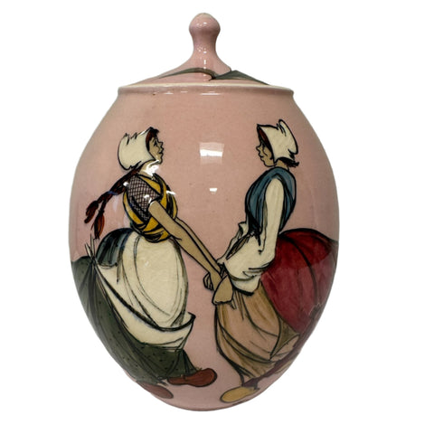 Martin Boyd (Australia) pink biscuit barrel - Dutch scene
