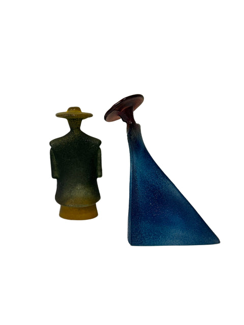 Kosta Boda (Sweden) Kjell Engman Catwalk "Blue Madame" glass figurine 7090555