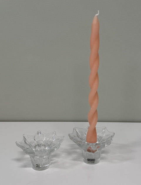 Sea (Sweden) Glassbruk set of two candle holders