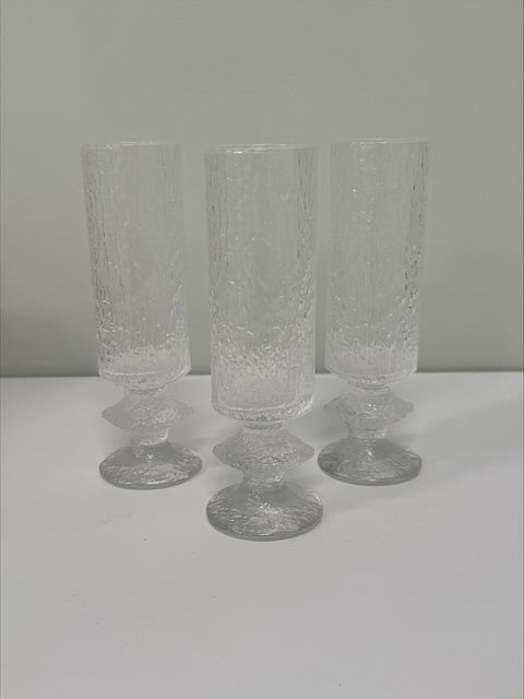 Iittala (Finland) "Senator" set of three champagne glasses