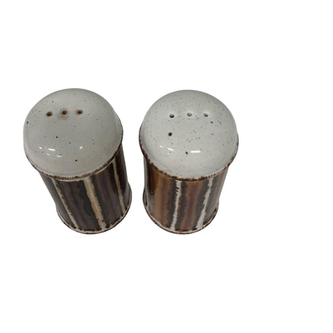 Midwinter (England) Stonehenge Earth Stoneware salt and pepper shakers 70s Design