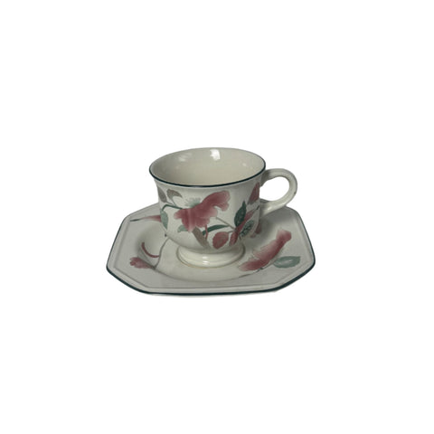 Mikasa (Japan) "Silk Flowers" demitasse cup and saucer