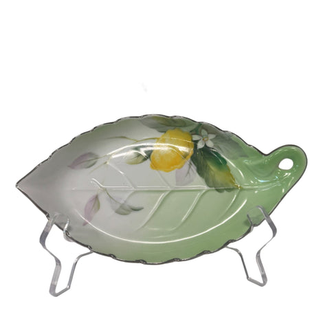 Noritake (Japan) Vintageleaf shape lemon dish 20 cm length