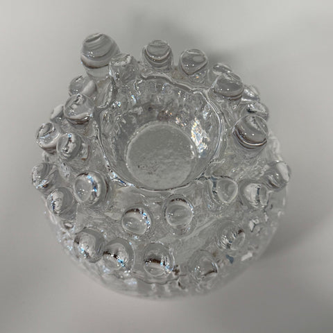 Kosta Boda (Sweden) "Polar" candleholder designed by Göran Wärff signed and numbered
