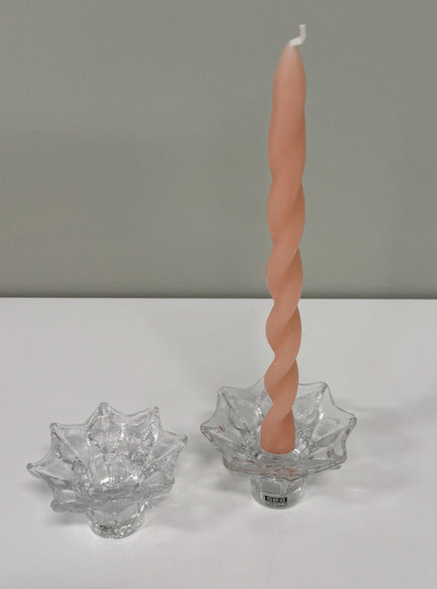 Sea (Sweden) Glassbruk set of two candle holders