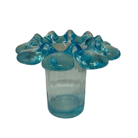 Kosta Boda (Sweden) designed by Goran Warff, Warff Krinolin blue vase