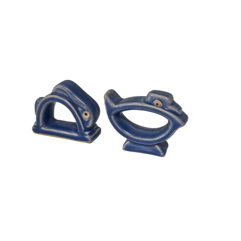 Set of art deco bunny and bird napkin rings
