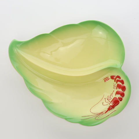 Royal Winton (England)green leaf shaped dish with lobster motif Servingware Coco Retrotique
