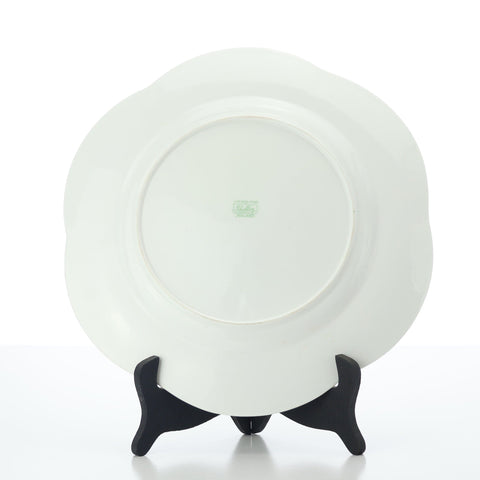 Shelley China (England) Heather green cabinet plate in Dainty shape Servingware Coco Retrotique