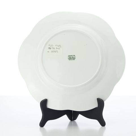 Shelley China (England) Old Mill blue cabinet plate in Dainty shape Servingware Coco Retrotique