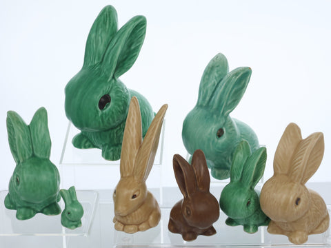 SylvaC, tan glazed snubnose long-eared rabbit 15 cm high Ceramic Ornaments Coco Retrotique