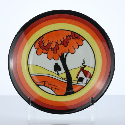 Wedgwood, Genius Collection, House and Bridge Fantastique plate by Clarice Cliff Ceramics pottery and porcelain Coco Retrotique